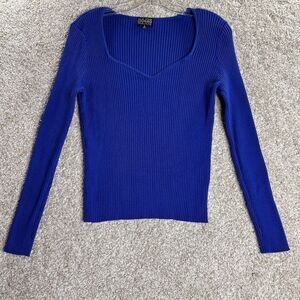 Major Label Group Knitted Sweater Top Women's‎ Size Xl Blue